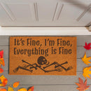 Haunted House Coir Mat, "It's Fine,I'm Fine,Everything is fine" 28"x16"