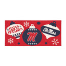 University of Mississippi Holiday Flocked Coir Sassafras Switch Mat, 22"x10"