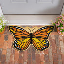 Stained Glass Butterfly Coir Mat