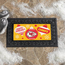 Kansas City Chiefs Holiday Flocked Coir Sassafras Switch Mat, 22"x10"
