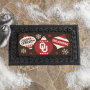 University of Oklahoma Holiday Flocked Coir Sassafras Switch Mat, 22"x10"