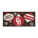 University of Oklahoma Holiday Flocked Coir Sassafras Switch Mat, 22"x10"