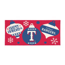 Texas Rangers Holiday Flocked Coir Sassafras Switch Mat, 22"x10"