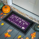 Kansas State University,University of Kansas Flocked Coir Halloween Sassafras Switch Mat, 22"x10"