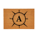 Coastal Coir Mat Compass Monogram 36x24"