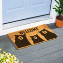 High Country Bear Trio Coir Mat, "Welcome", 28"x16"