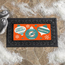 Miami Dolphins Holiday Flocked Coir Sassafras Switch Mat, 22"x10"