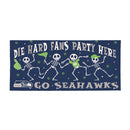 Seattle Seahawks Flocked Coir Halloween Sassafras Switch Mat, 22"x10"