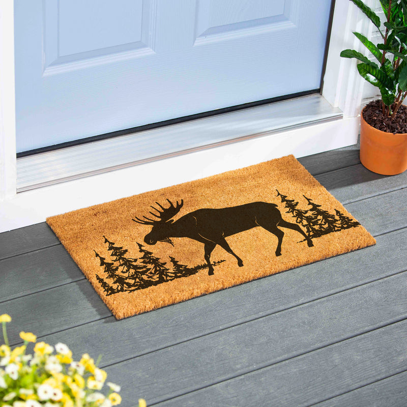 High Country Wilderness Coir Mat, Moose, 28"x16"
