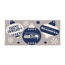 Seattle Seahawks Holiday Flocked Coir Sassafras Switch Mat, 22"x10"