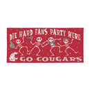 Washington State University Flocked Coir Halloween Sassafras Switch Mat, 22"x10"
