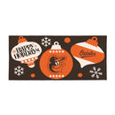 Baltimore Orioles Holiday Flocked Coir Sassafras Switch Mat, 22"x10"