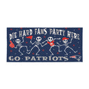 New England Patriots Flocked Coir Halloween Sassafras Switch Mat, 22"x10"
