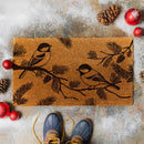 Snowbirds Chickadees Coir Mat, 28"x16"