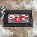Washington State University Holiday Flocked Coir Sassafras Switch Mat, 22"x10"