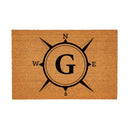 Coastal Coir Mat Compass Monogram 36x24"