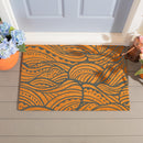 Blue Coastal Make Waves Coir Mat, 36"x24"