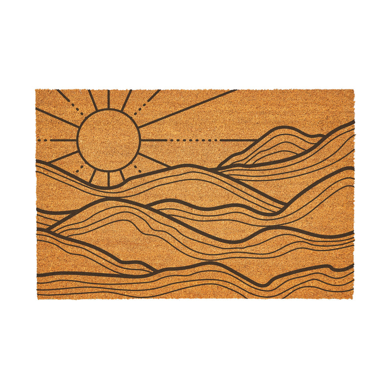 Southwest Sunrise Coir Mat, Landscape, 36"x24"
