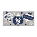 New York Yankees Holiday Flocked Coir Sassafras Switch Mat, 22"x10"