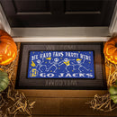 South Dakota State University Flocked Coir Halloween Sassafras Switch Mat, 22"x10"