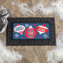 Chicago Cubs Holiday Flocked Coir Sassafras Switch Mat, 22"x10"