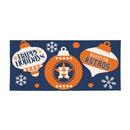 Houston Astros Holiday Flocked Coir Sassafras Switch Mat, 22"x10"