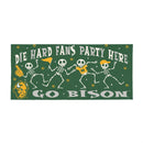 North Dakota State University Flocked Coir Halloween Sassafras Switch Mat, 22"x10"