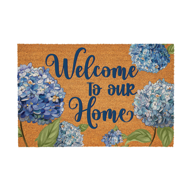 Hydrangea Haven Coir Mat, 36"x24"