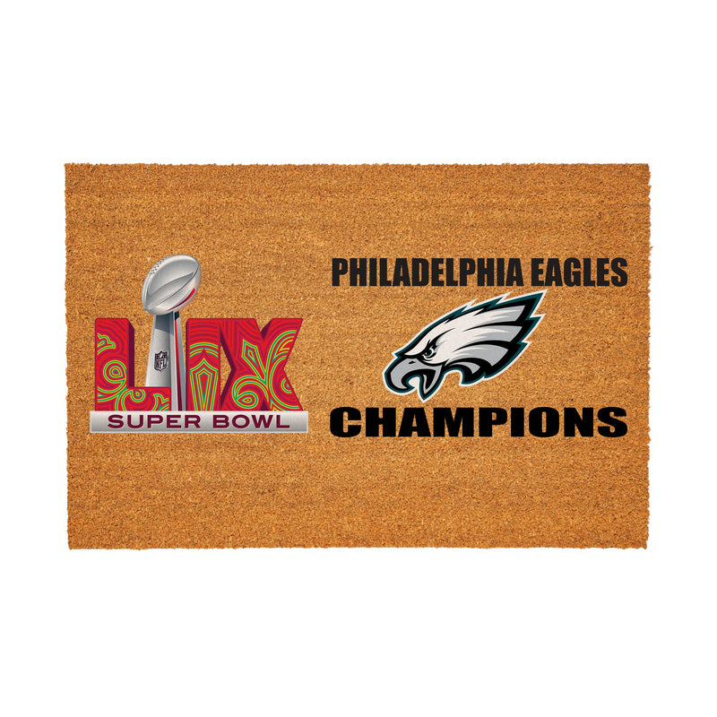 Philadelphia Eagles Super Bowl 59 Champions Large Coir Mat, 60"x24"