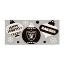 Las Vegas Raiders Holiday Flocked Coir Sassafras Switch Mat, 22"x10"