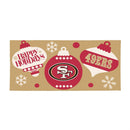 San Francisco 49ers Holiday Flocked Coir Sassafras Switch Mat, 22"x10"