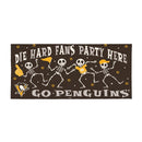Pittsburgh Penguins Flocked Coir Halloween Sassafras Switch Mat, 22"x10"