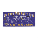 Baltimore Ravens Flocked Coir Halloween Sassafras Switch Mat, 22"x10"