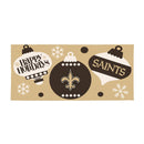 New Orleans Saints Holiday Flocked Coir Sassafras Switch Mat, 22"x10"