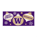 University of Washington Holiday Flocked Coir Sassafras Switch Mat, 22"x10"
