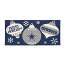 Dallas Cowboys Holiday Flocked Coir Sassafras Switch Mat, 22"x10"