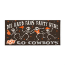 Oklahoma State University Flocked Coir Halloween Sassafras Switch Mat, 22"x10"