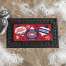 Montreal Canadiens Holiday Flocked Coir Sassafras Switch Mat, 22"x10"