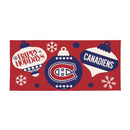 Montreal Canadiens Holiday Flocked Coir Sassafras Switch Mat, 22"x10"