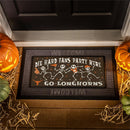 University of Texas Flocked Coir Halloween Sassafras Switch Mat, 22"x10"