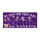 University of Washington Flocked Coir Halloween Sassafras Switch Mat, 22"x10"