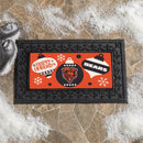 Chicago Bears Holiday Flocked Coir Sassafras Switch Mat, 22"x10"