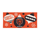 Chicago Bears Holiday Flocked Coir Sassafras Switch Mat, 22"x10"