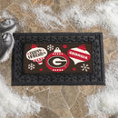 University of Georgia Holiday Flocked Coir Sassafras Switch Mat, 22"x10"