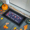 Boston Red Sox Flocked Coir Halloween Sassafras Switch Mat, 22"x10"