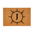 Coastal Coir Mat Compass Monogram 36x24"