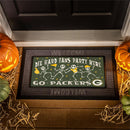 Green Bay Packers Flocked Coir Halloween Sassafras Switch Mat, 22"x10"