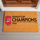 Carolina Hurricanes 2026 Stanley Cup Champions 36"x24" Full Color Coir Doormat