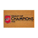 Carolina Hurricanes 2026 Stanley Cup Champions 36"x24" Full Color Coir Doormat