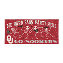 University of Oklahoma Flocked Coir Halloween Sassafras Switch Mat, 22"x10"
